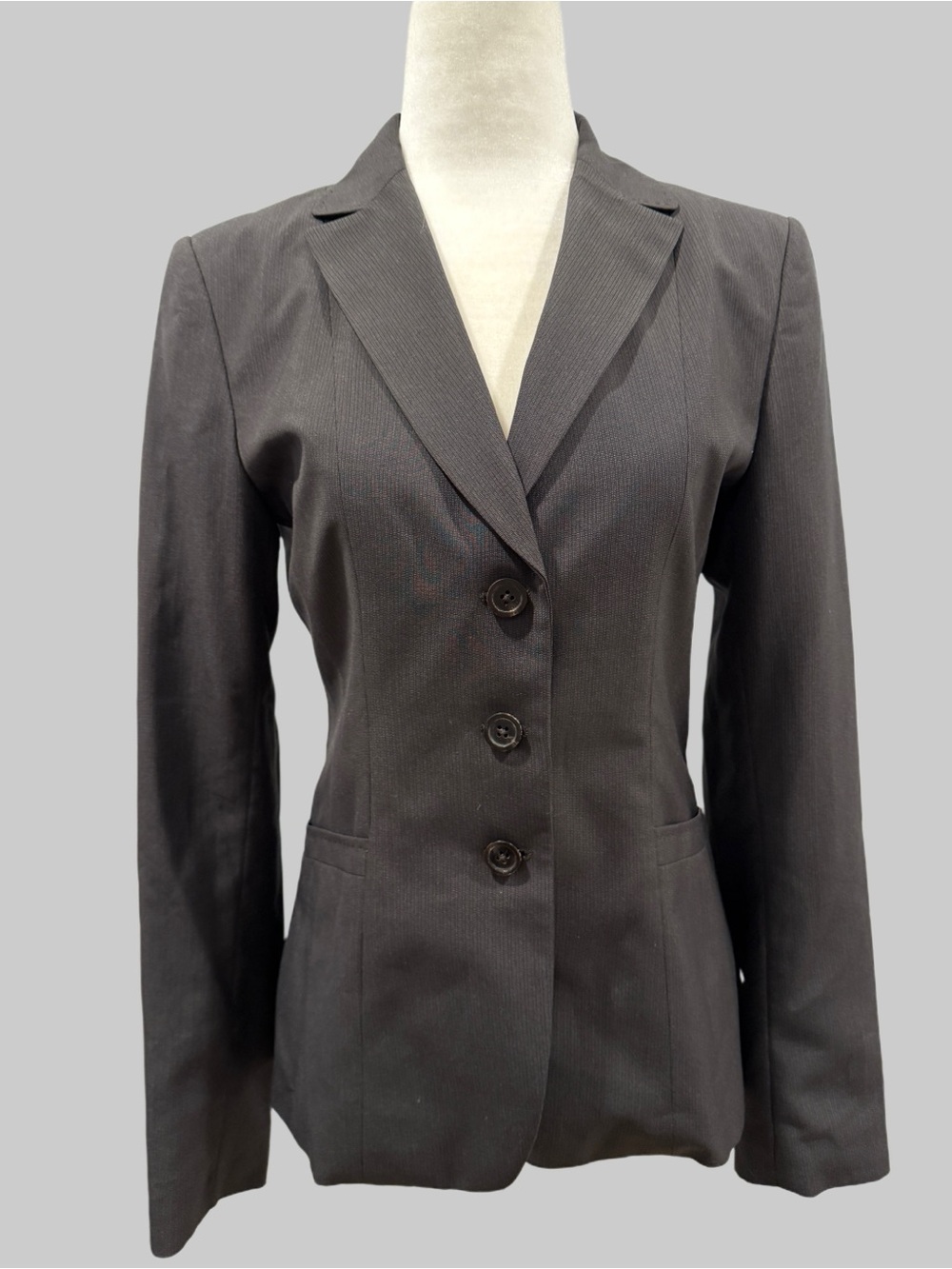 Elie Tahari Charcoal Gray Women's Tailored Blazer - Picture 2 of 5